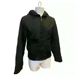 BLACK hooded jacket